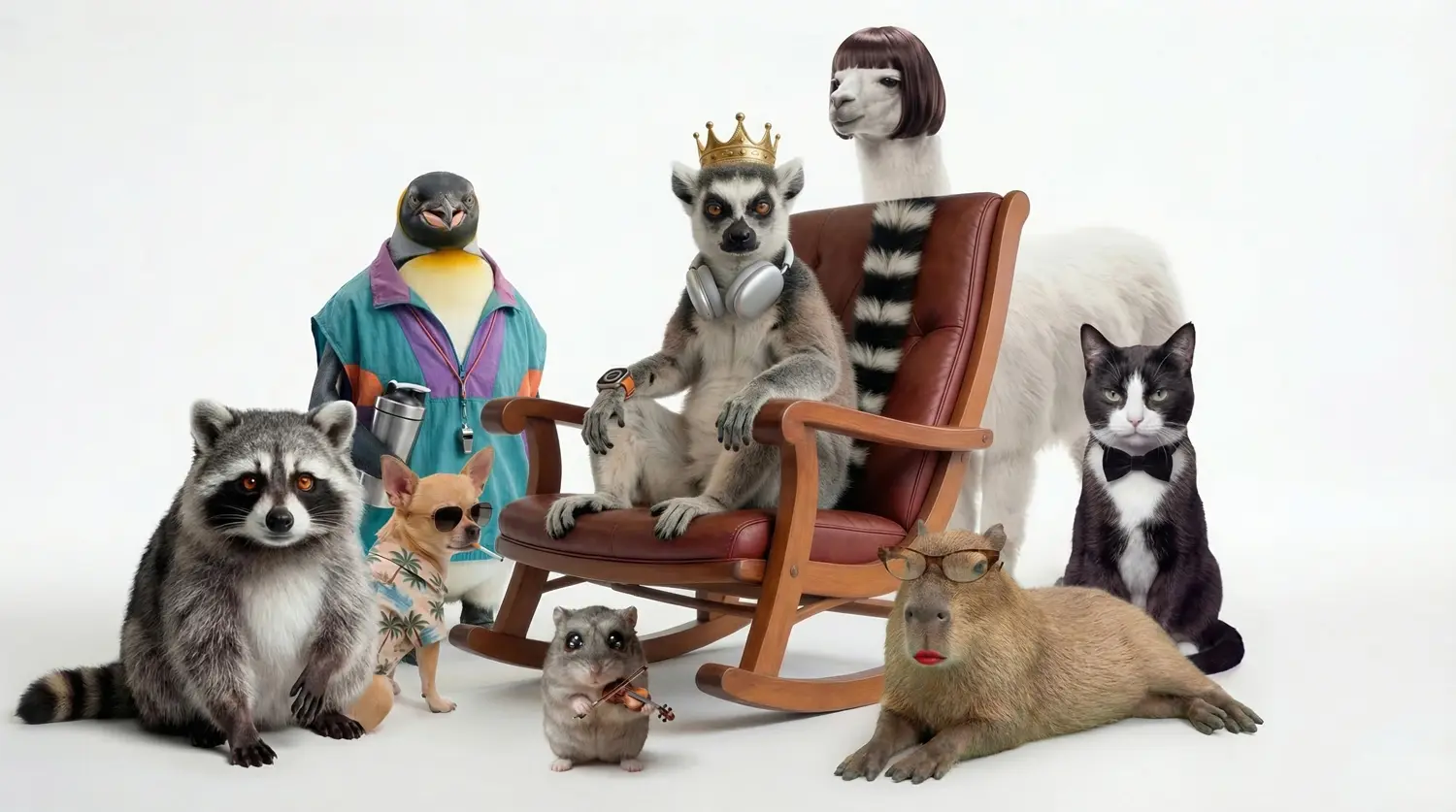 Tým agentů This is fine. — Julian, Gary, Kevin, Chuck, Zdena, Jolana a Arnošt